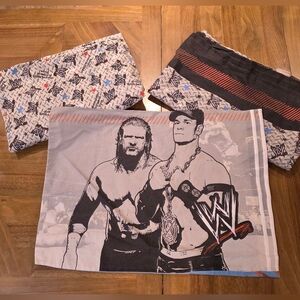 WWE Twin Fitted And Flat Sheets Set Of 3 World Wrestling Entertainment 2008